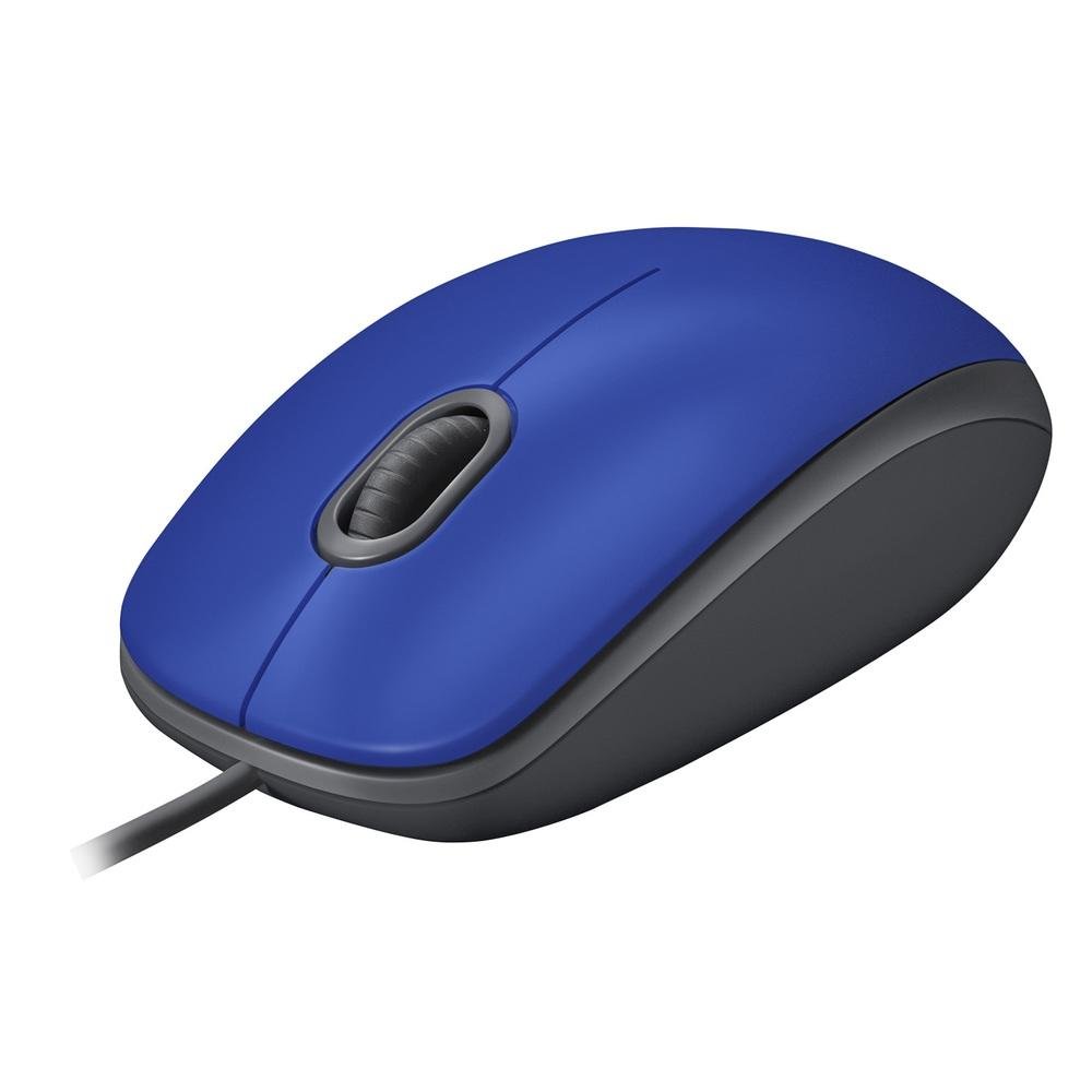 Mouse com fio USB M110 Azul com Clique Silencioso - Logitech - Imagem 3