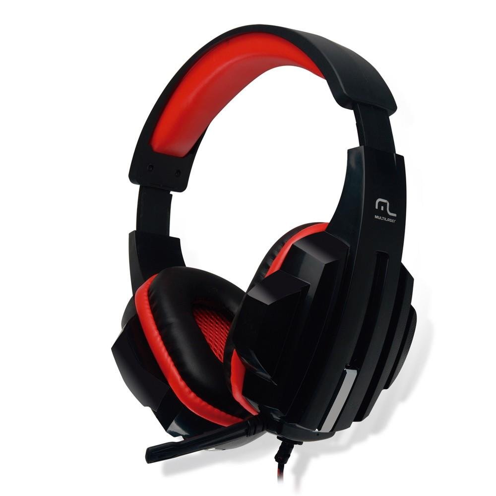 Headset Gamer Multilaser P2 Preto/Vermelho - PH120