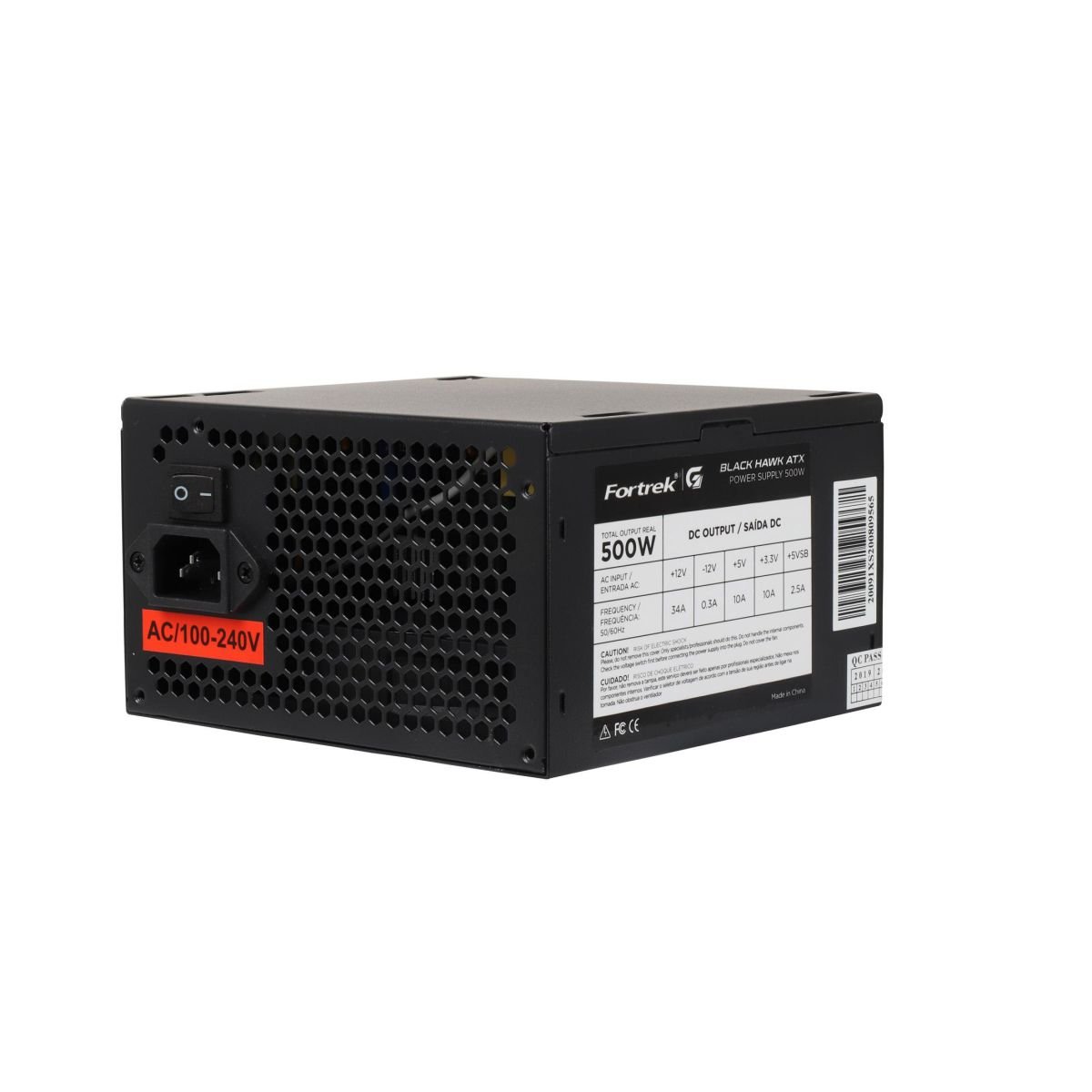 Fonte Atx Black Hawk 500w 80 Plus Bronze Pfc Ativo Fortrek G - Imagem 3