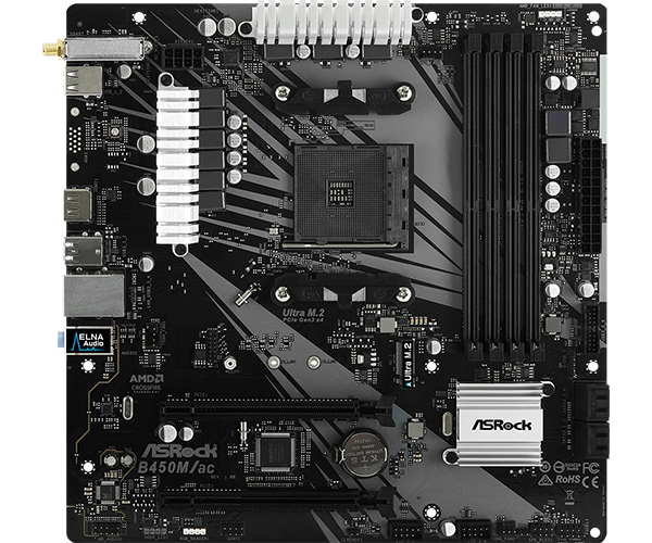 Placa Mae Asrock B450m/ac am4 - Asrock - Imagem 4