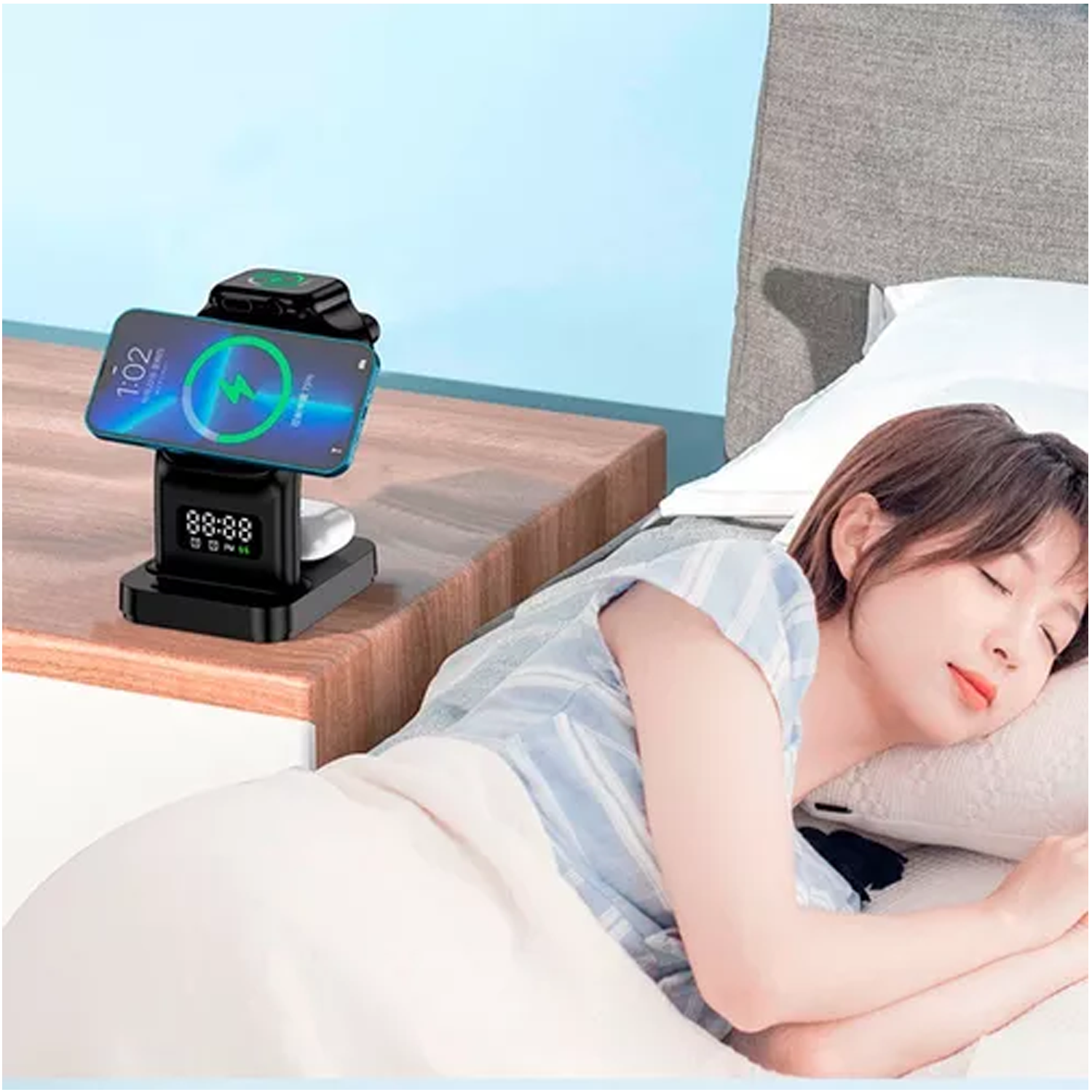 Carregador Sem Fio Por Indução 5 em 1 15W YD-31 Hmaston - Imagem 3