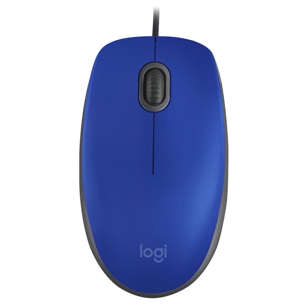 Mouse com fio USB M110 Azul com Clique Silencioso - Logitech