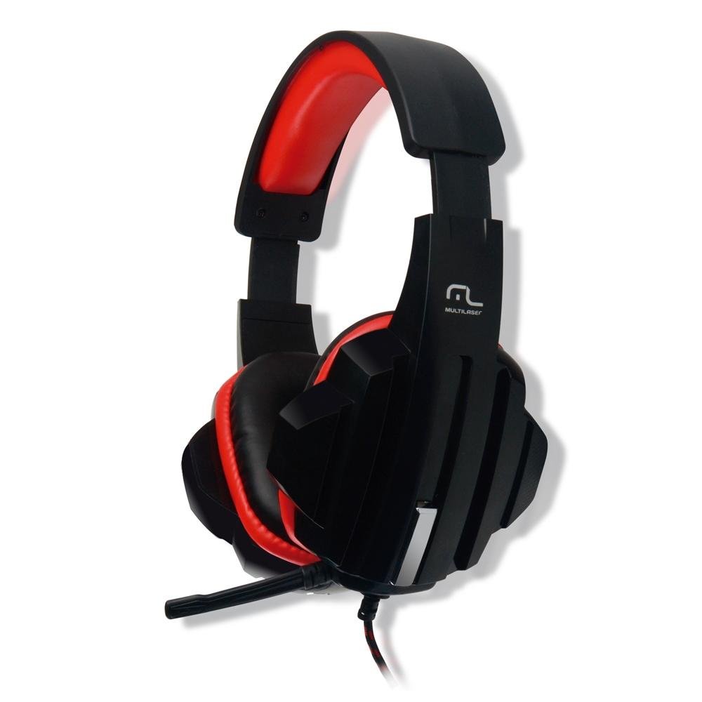 Headset Gamer Multilaser P2 Preto/Vermelho - PH120 - Imagem 2