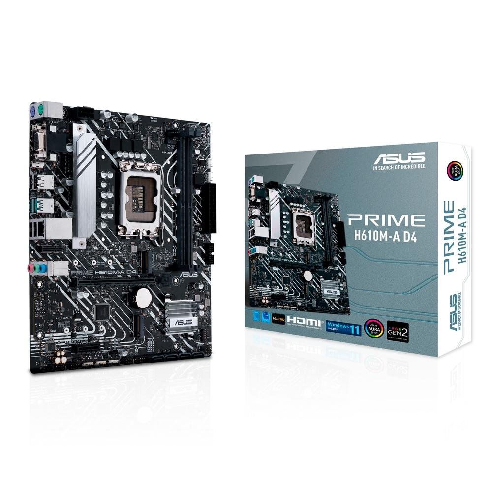 Placa Mãe Asus PRIME H610M-A D4 LGA 1700 mATX DDR4