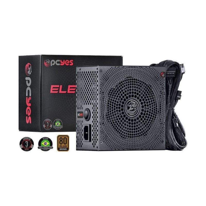 Fonte Atx 550w Real Electro V2 Series 80 Plus Bronze ELECV2PTO550W - PcYes