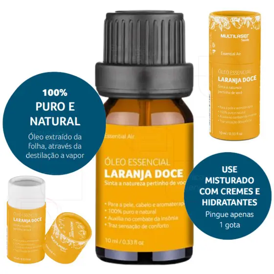 Essencia de Laranja 10 ml Combate ansiedade HC408 Multilaser - Imagem 2
