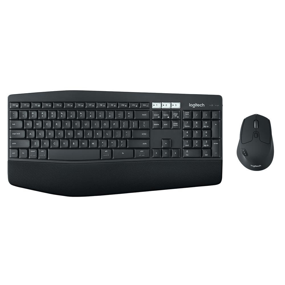 Kit Mouse e Teclado com Apoio Mk850 sem fio Preto Logitech