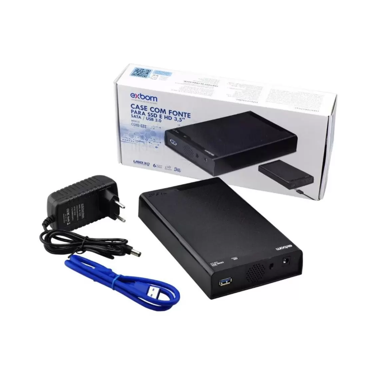 Case Para hd 3,5 Desktop sata usb 3.0 modelo cghd-g33 Exbom