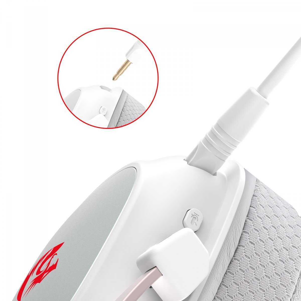 Headset Gamer Redragon Zeus Pro Branco h510w-pro - Imagem 3