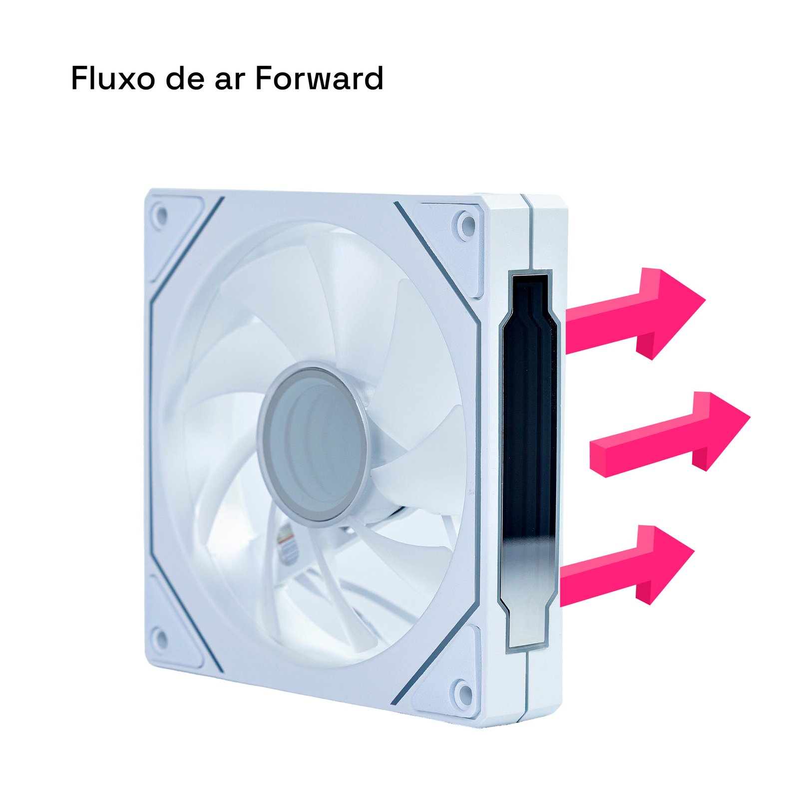 Cooler Fan 120mm Round5 Aurora Forward ARGB Branco -2193 - Imagem 3