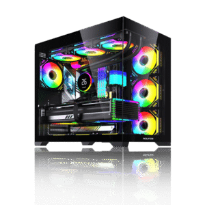 Gabinete Gamer Round5 Genos Mid Tower ATX Aquário Preto - R5-GENOS-B-2189