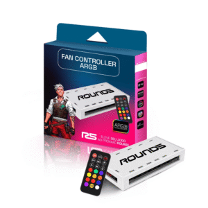 Controladora Fan 6 Pwm E 7 ARGB Com Controle Round5 Branco 2208
